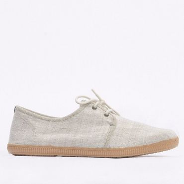 The Rice Co - Summer lace up shoe canvas beige