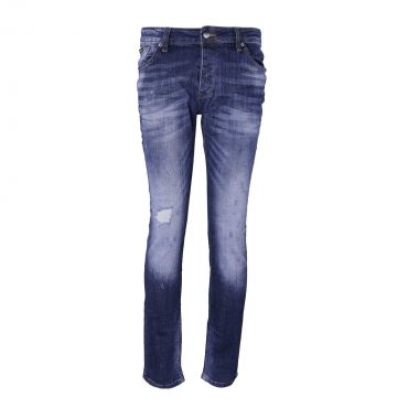 Uniplay - Jeans skinny donkerblauw lichte damaging (L32)
