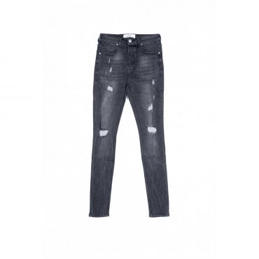 Sixth June - Super skinny jeans grijs met damaging