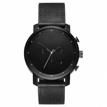 MVMT - Horloge Chrono 45mm black leather