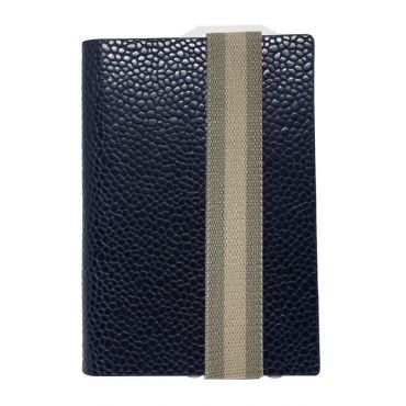 Q7-WALLET - RFID slim wallet leer-elastiek classy zwart beige