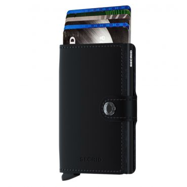 SECRID - Secrid mini wallet leer mat zwart-zwart