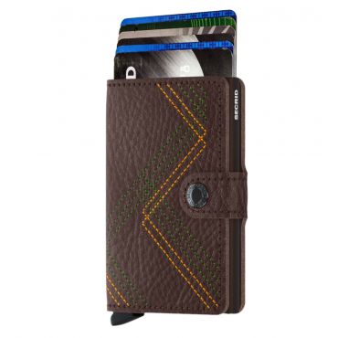 SECRID - Secrid mini wallet leer stitch linea espresso