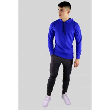 Denim Lab - Hoodie sweater kobalt blauw