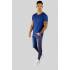 Y TWO Jeans t-shirt raw cotton ronde hals cobalt blauwe wassing
