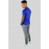 KENZARRO T-shirt slim fit basic ronde hals cobalt blauw