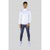 Y TWO Jeans Dunne zacht tricot coltrui creme wit