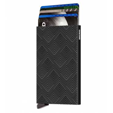 Secrid card protector aluminium in kleur black structure