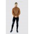 Uniplay Soft slim fit pull in camel with turtle neck
