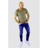 Y TWO Jeans t-shirt raw cotton ronde hals taupe wassing