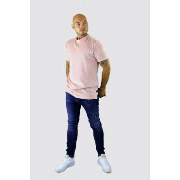 Uniplay T-shirt velours oversized roze