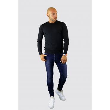 AARHON dunne tricot pullover donkergrijs