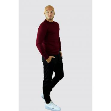 AARHON dunne tricot pullover bordeaux