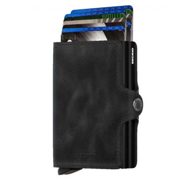 SECRID - Secrid twin wallet leer vintage zwart