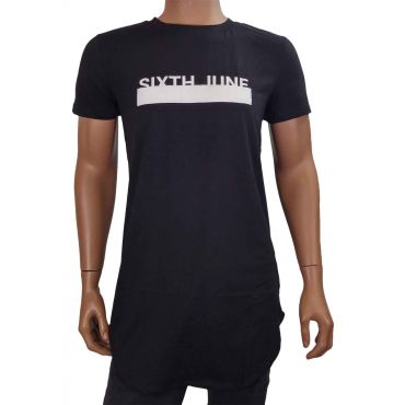 Sixth June - T-shirt lang zwart Sixth June