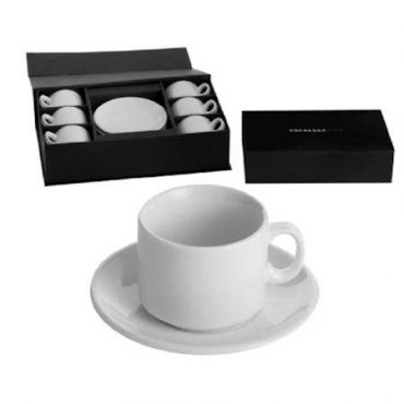 Balvi - Set espresso kopjes wit porcelein